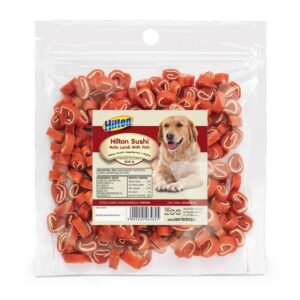 Snack per Cani Hilton Sushi Rolls Agnello Merluzzo 500 g